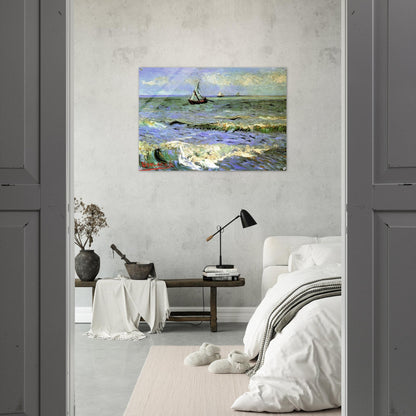 Seascape at Saintes-Maries - Vincent van Gogh Acrylic Print - 70x100 cm / 28x40″ inches