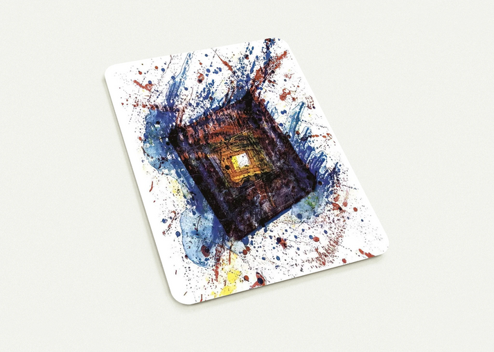 Falling Star  L. L249  By Sam Francis Pack of 10 Post Cards | Sam Francis Post Cards | A6 (10.5 x 14.8 cm) - 4.1 x 5.8 inches