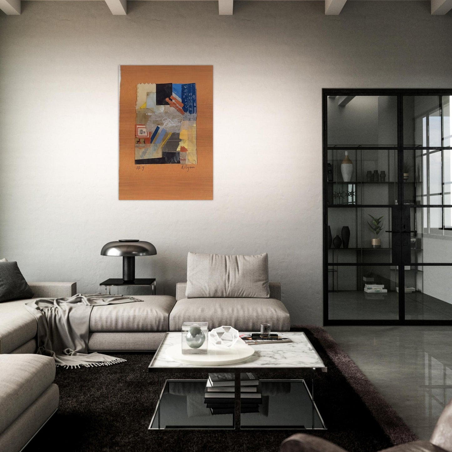 Number 7 - 1948 - Anne Ryan Brushed Aluminum Print - 70x100 cm / 28x40 inches | Anne Ryan Aluminum Print | Anne Ryan Prints