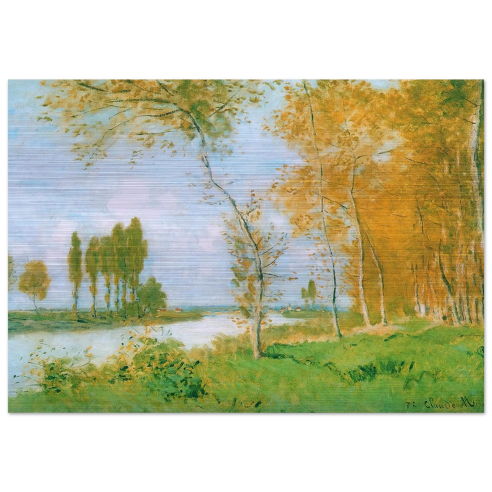 The Spring in Argentuil - claude monet Brushed Aluminum Print - 70x100 cm / 28x40 inches | claude monet Aluminum Print | claude monet Prints
