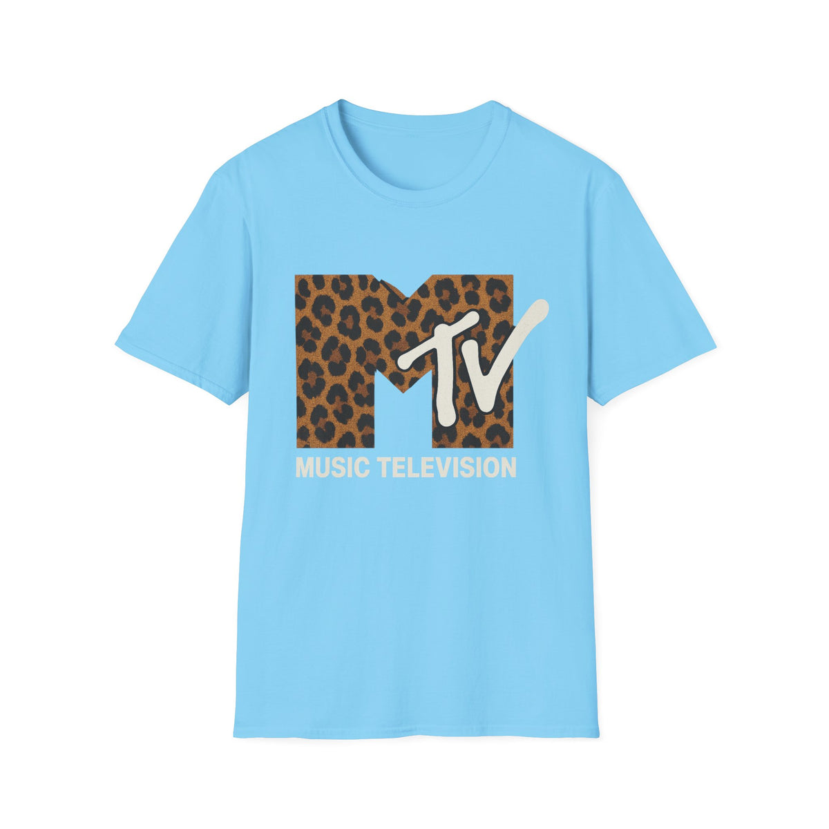 T-shirt graphique rétro MTV imprimé léopard vintage Télé musique Années 80 90 Tee-shirt de groupe unisexe Chemise rock imprimé animal