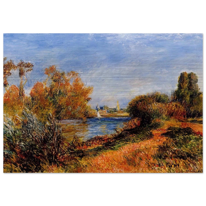 The Seine at Argenteuil - Pierre-Auguste Renoir Brushed Aluminum Print - 70x100 cm / 28x40 inches | Pierre-Auguste Renoir Aluminum Print | Pierre-Auguste Renoir Prints