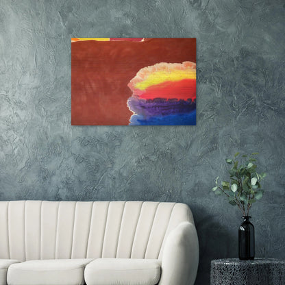 Brown Wall - 1970 - Ronnie Landfield Brushed Aluminum Print - 70x100 cm / 28x40 inches | Ronnie Landfield Aluminum Print | Ronnie Landfield Prints