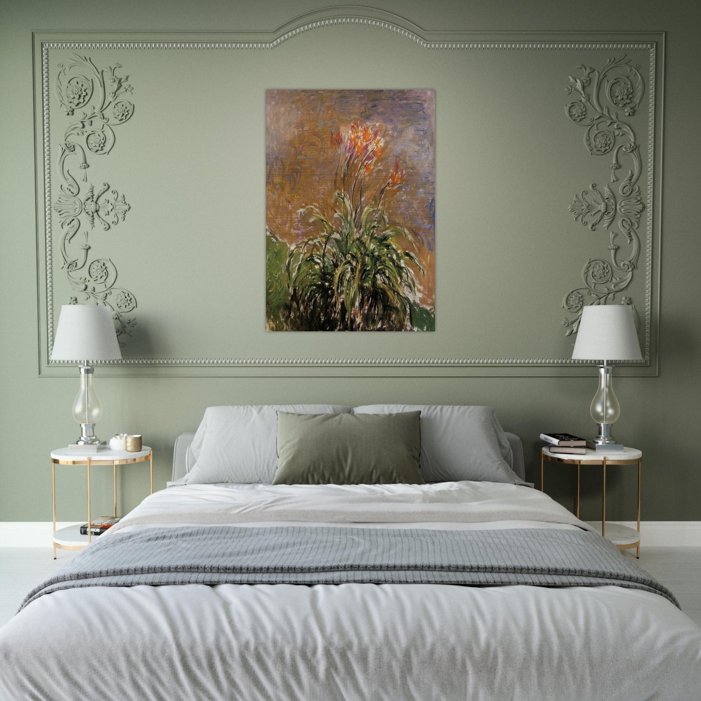 Hamerocallis - claude monet Brushed Aluminum Print - 70x100 cm / 28x40 inches | claude monet Aluminum Print | claude monet Prints