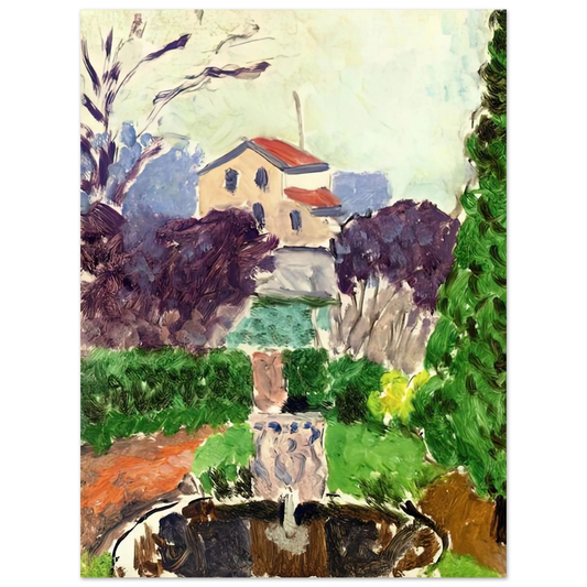 Henri Matisse - THE ARTIST S GARDEN AT ISSY LES MOULINEAUX 1918  75x100 cm / 30x40inches Fine Art Poster