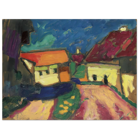 Alexej von Jawlensky - LANDSCHAFTSTUDIE DORFSTRASSE 1908  75x100 cm / 30x40inches Fine Art Poster