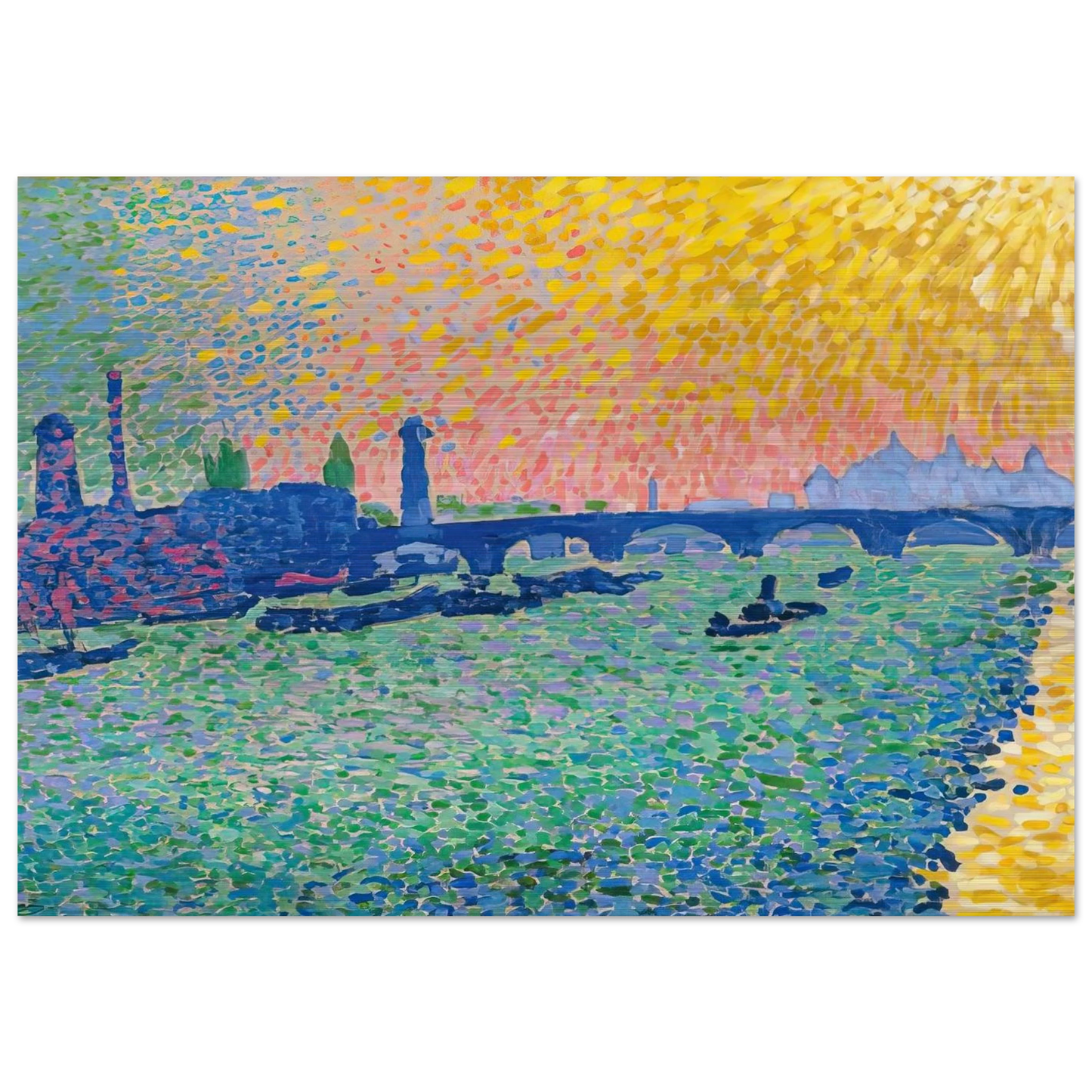 WATERLOO BRIDGE 1906 - Andre Derain Brushed Aluminum Print - 70x100 cm / 28x40 inches | Andre Derain Aluminum Print | Andre Derain Prints