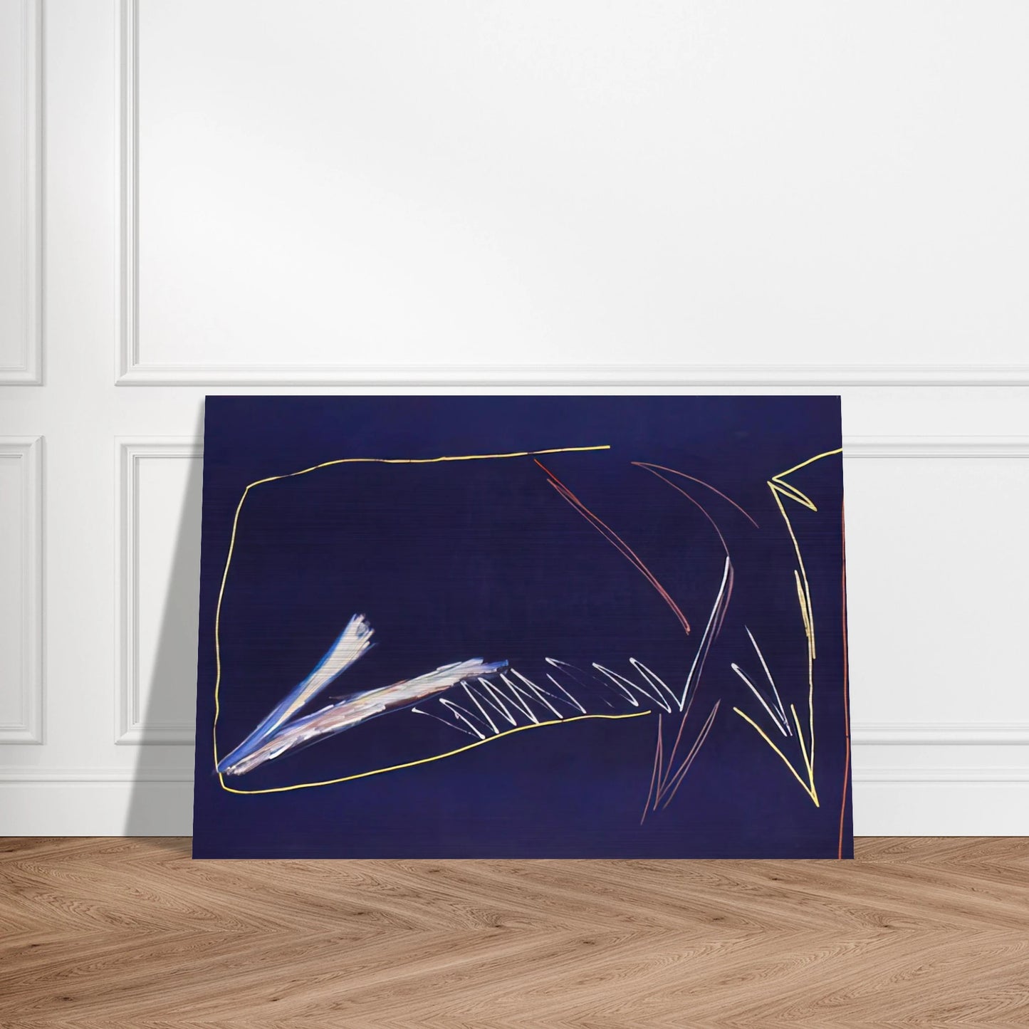 The Blue Whale - 1973 - Ronnie Landfield Brushed Aluminum Print - 70x100 cm / 28x40 inches | Ronnie Landfield Aluminum Print | Ronnie Landfield Prints