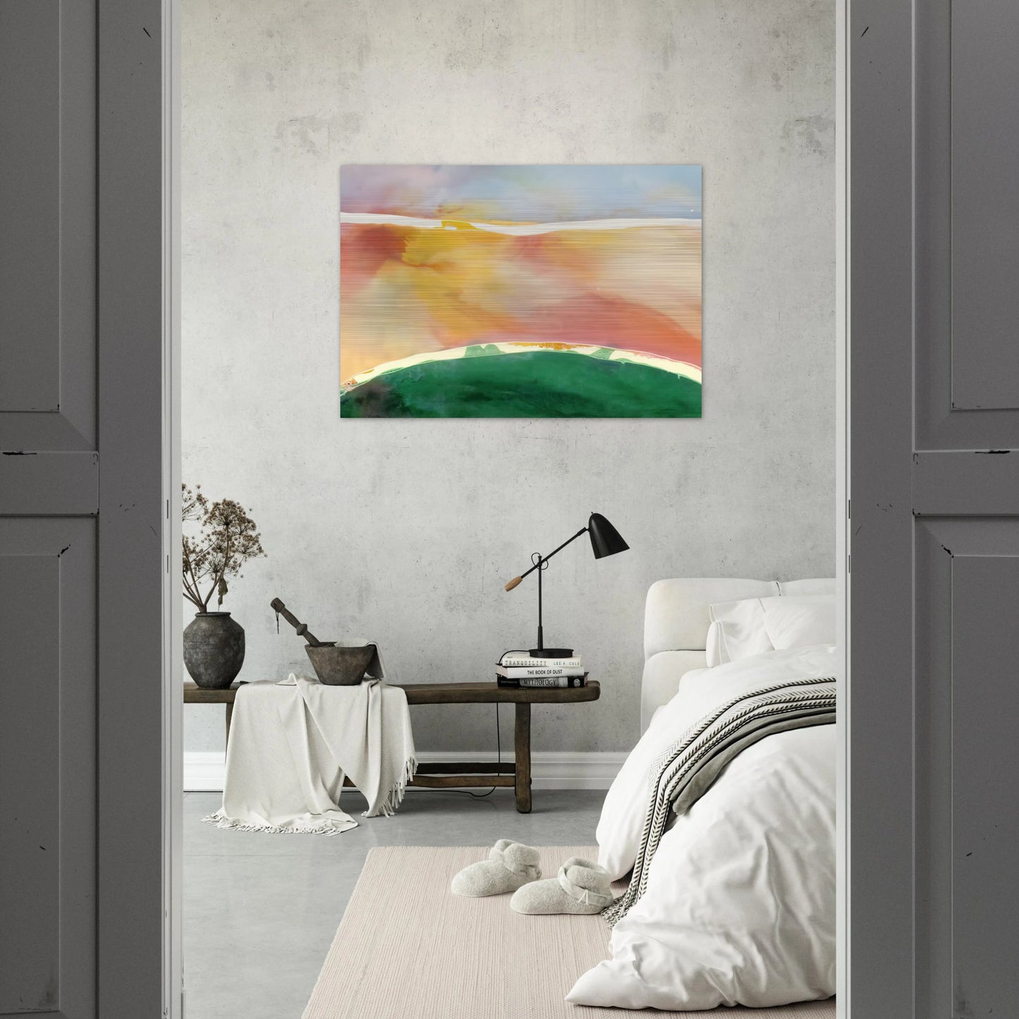 Bay Breeze - 1969 - Ronnie Landfield Brushed Aluminum Print - 70x100 cm / 28x40 inches | Ronnie Landfield Aluminum Print | Ronnie Landfield Prints