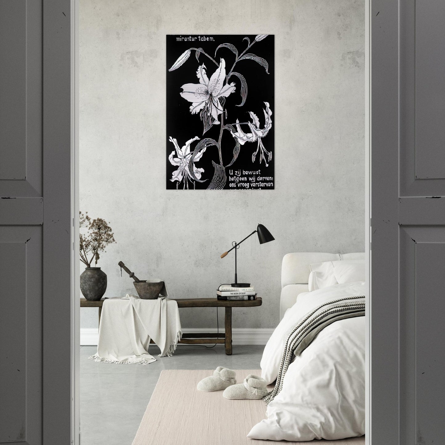 FLOWERS - MC Escher Brushed Aluminum Print - 70x100 cm / 28x40 inches | MC Escher Aluminum Print | MC Escher Prints | Maurits Cornelis Escher Prints