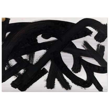 Brou de noix sur papier 48 x 62,5 cm, 1946 - 1946 - Pierre Soulages Brushed Aluminum Print - 70x100 cm / 28x40 inches | Pierre Soulages Aluminum Print | Pierre Soulages Prints