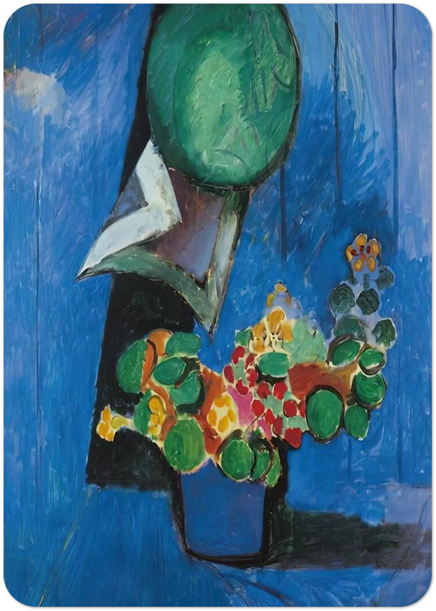 FLOWERS AND CERAMIC PLATE 1913 By Henri Matisse Pack of 10 Post Cards | Henri Matisse Post Cards | A6 (10.5 x 14.8 cm) - 4.1 x 5.8 inches