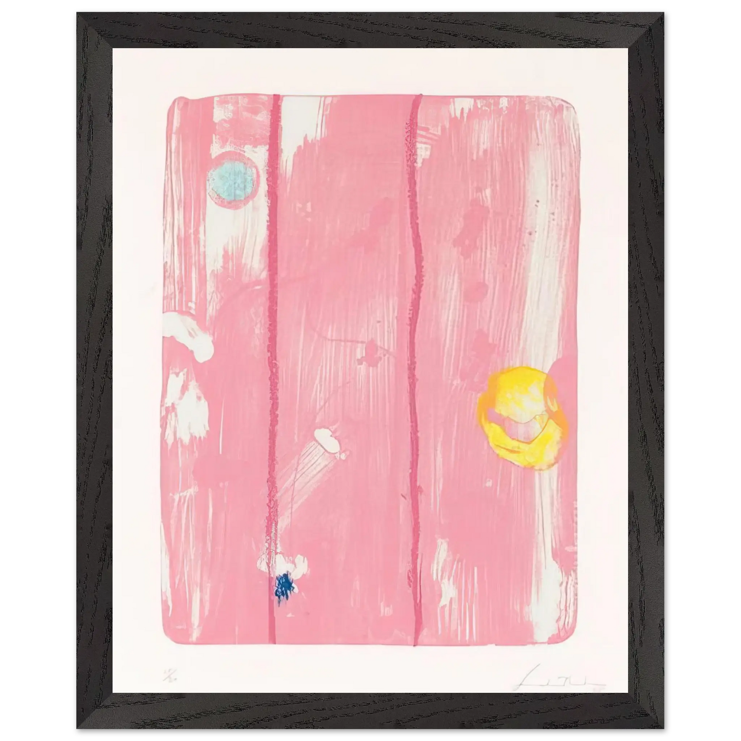 Helen Frankenthaler - Reflections VIII - 1995 Wall art - 40x50 cm / 16x20 Inches - Premium Wooden Framed Poster With Fine Art Paper - Black frame