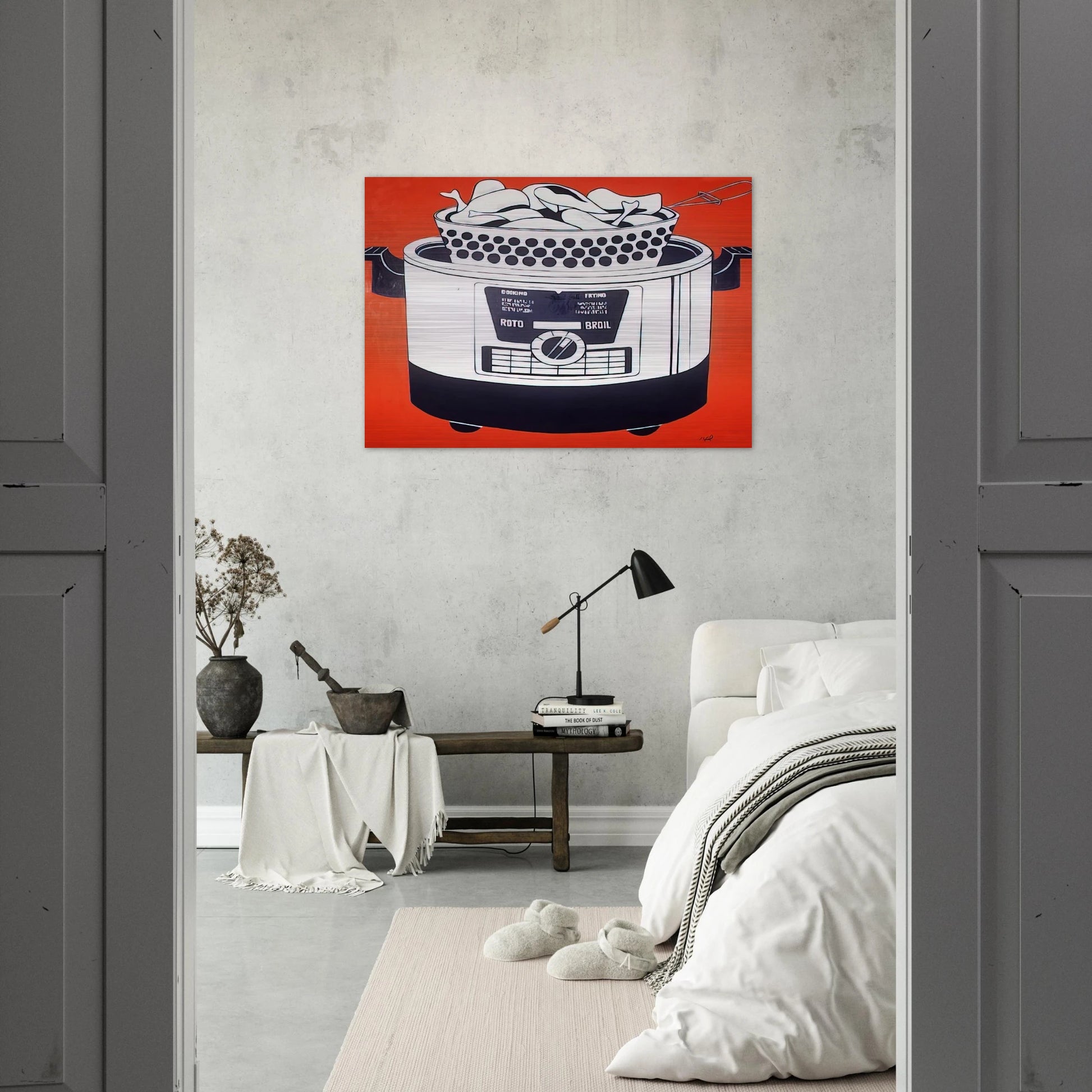 ROTO BROIL 1961 - Roy Lichtenstein Brushed Aluminum Print - 70x100 cm / 28x40 inches | Roy Lichtenstein Aluminum Print | Roy Lichtenstein Prints