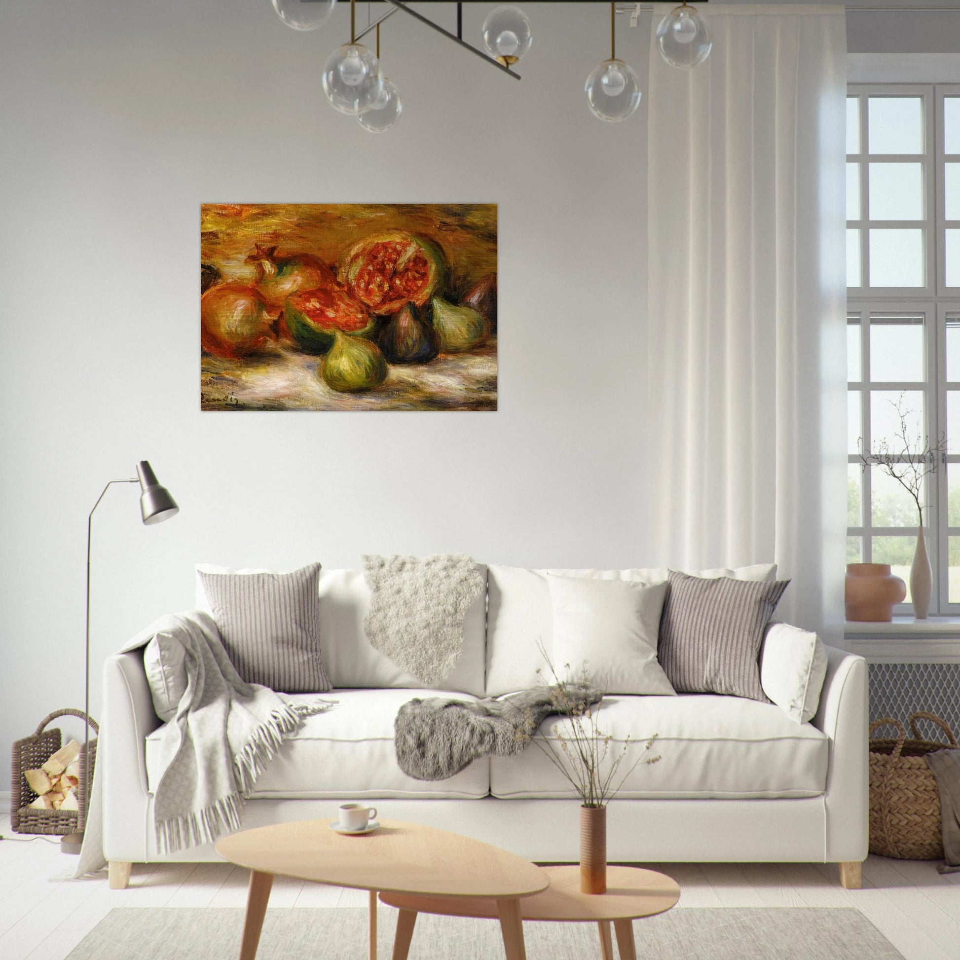 Still Life with Figs - Pierre-Auguste Renoir Brushed Aluminum Print - 70x100 cm / 28x40 inches | Pierre-Auguste Renoir Aluminum Print | Pierre-Auguste Renoir Prints