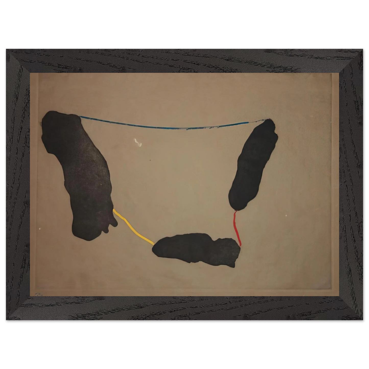 Helen Frankenthaler - Connected By Joy - 1973 Wall art - 15x20 cm / 6x8 inches - Premium Wooden Framed Poster With Fine Art Paper-canvas - Black frame