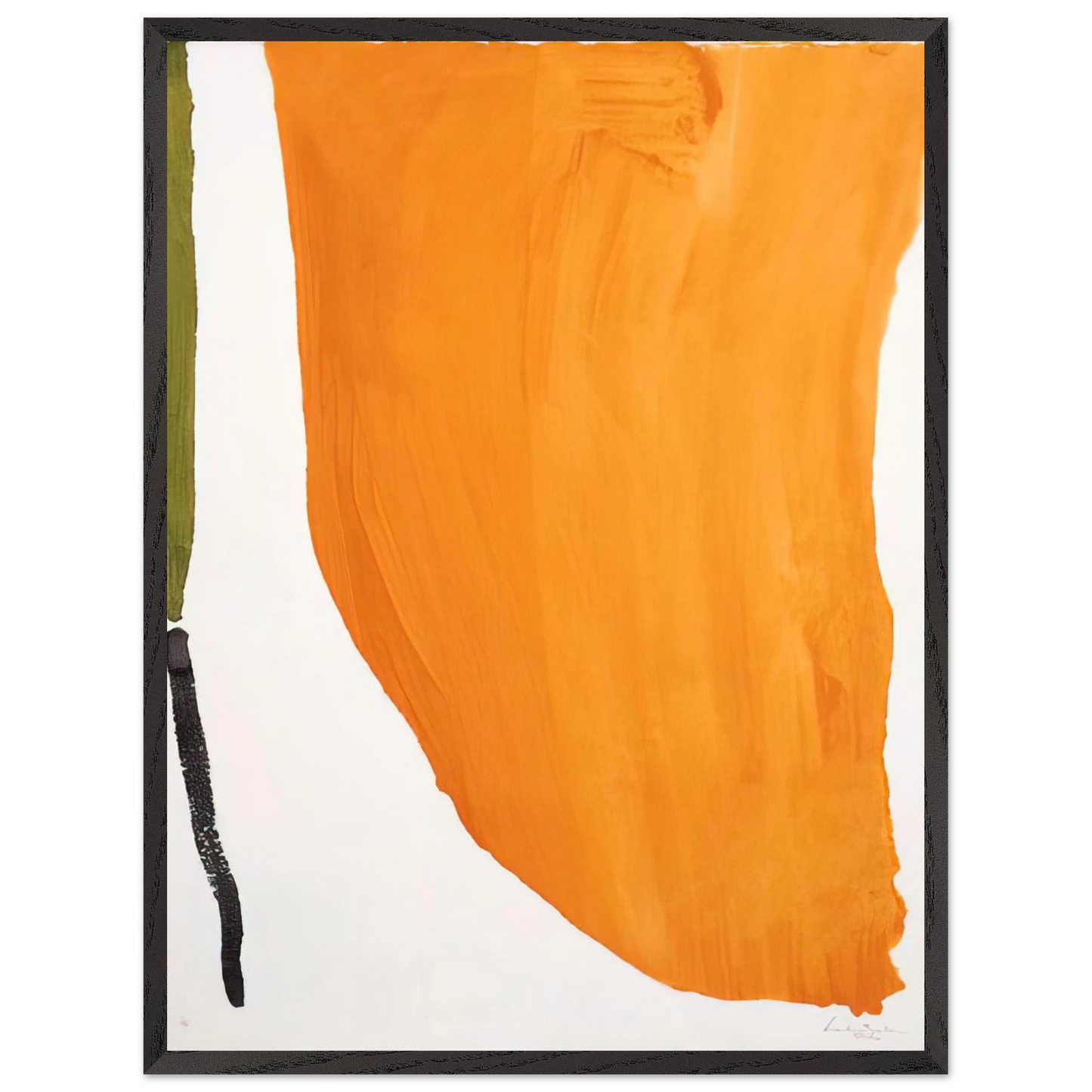 Helen Frankenthaler - Orange Downpour - 1970 Wall art - 20x25 cm / 8x10 inches - Fine Art Poster-canvas - -