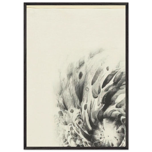 THIRD STONE 1963 - Lee Bontecou 70x100 cm / 28x40 inches Framed Art Print – Black Wooden Frame