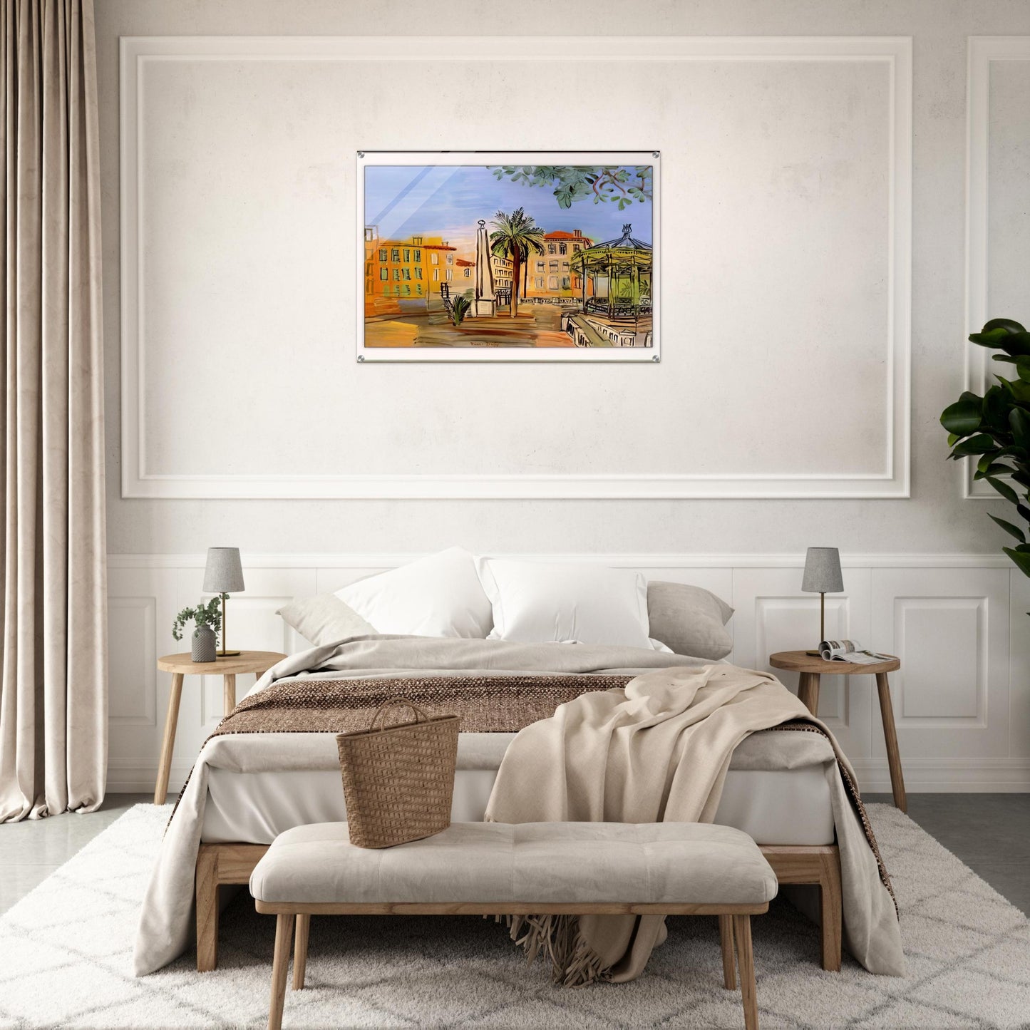 THE SQUARE IN HYERES - Raoul Dufy Acrylic Print - 70x100 cm / 28x40″ inches
