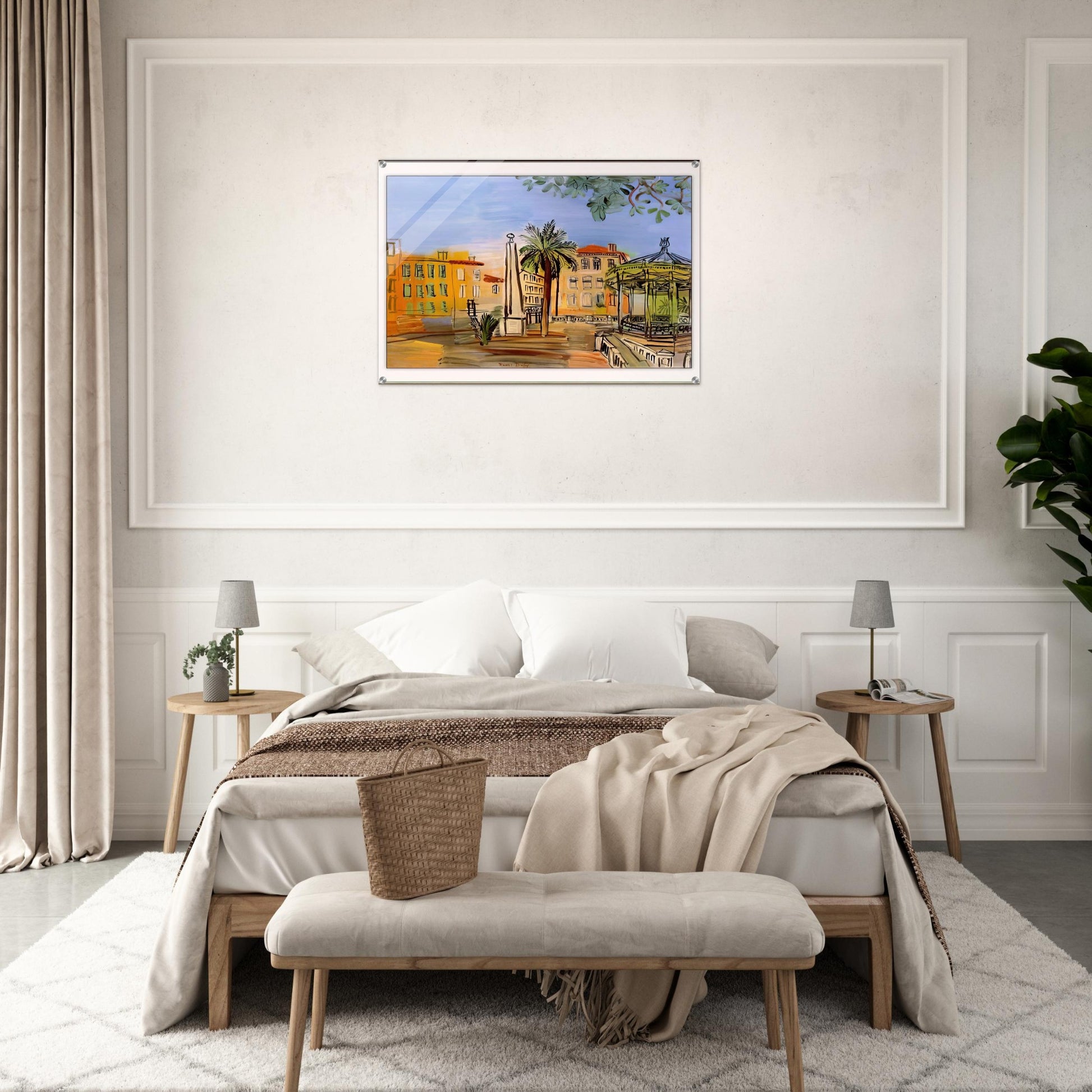 THE SQUARE IN HYERES - Raoul Dufy Acrylic Print - 70x100 cm / 28x40″ inches