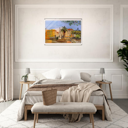 THE SQUARE IN HYERES - Raoul Dufy Acrylic Print - 70x100 cm / 28x40″ inches