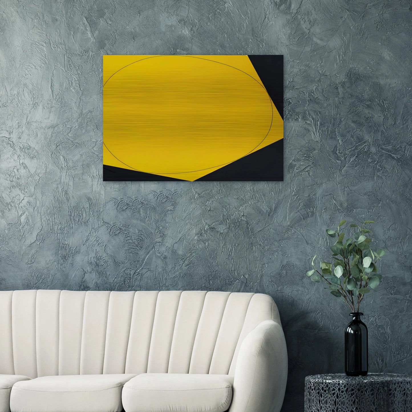 DISTORTED CIRCLE WITHIN A POLYGON I 1972 - Robert Mangold Brushed Aluminum Print - 70x100 cm / 28x40 inches | Robert Mangold Aluminum Print | Robert Mangold Prints
