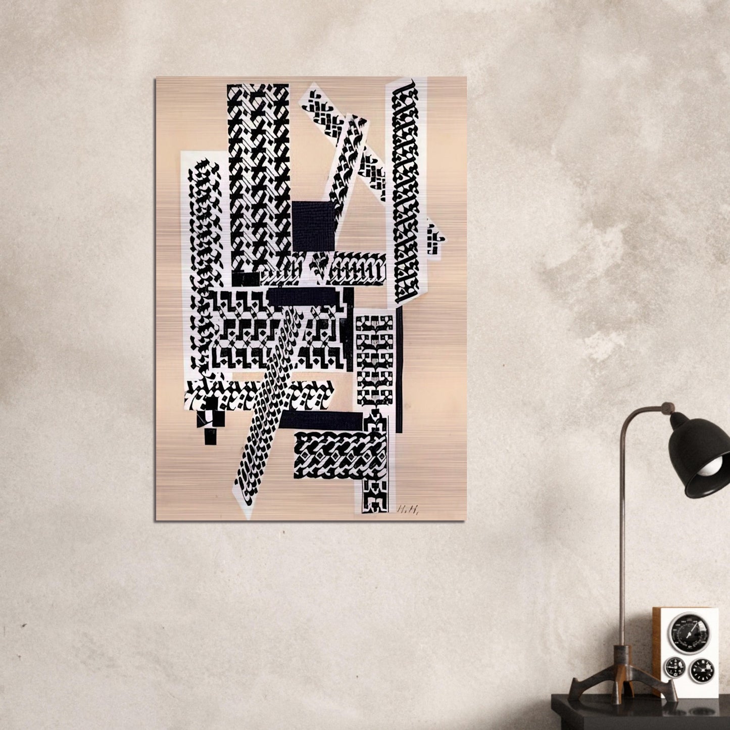REED PEN COLLAGE 1922 - Hannah Hoch Brushed Aluminum Print - 70x100 cm / 28x40 inches | Hannah Hoch Aluminum Print | Hannah Hoch Prints
