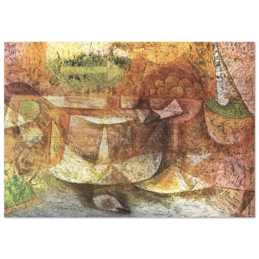 STILL LIFE WITH DOVE 1931 - Paul Klee Brushed Aluminum Print - 70x100 cm / 28x40 inches | Paul Klee Aluminum Print | Paul Klee Prints