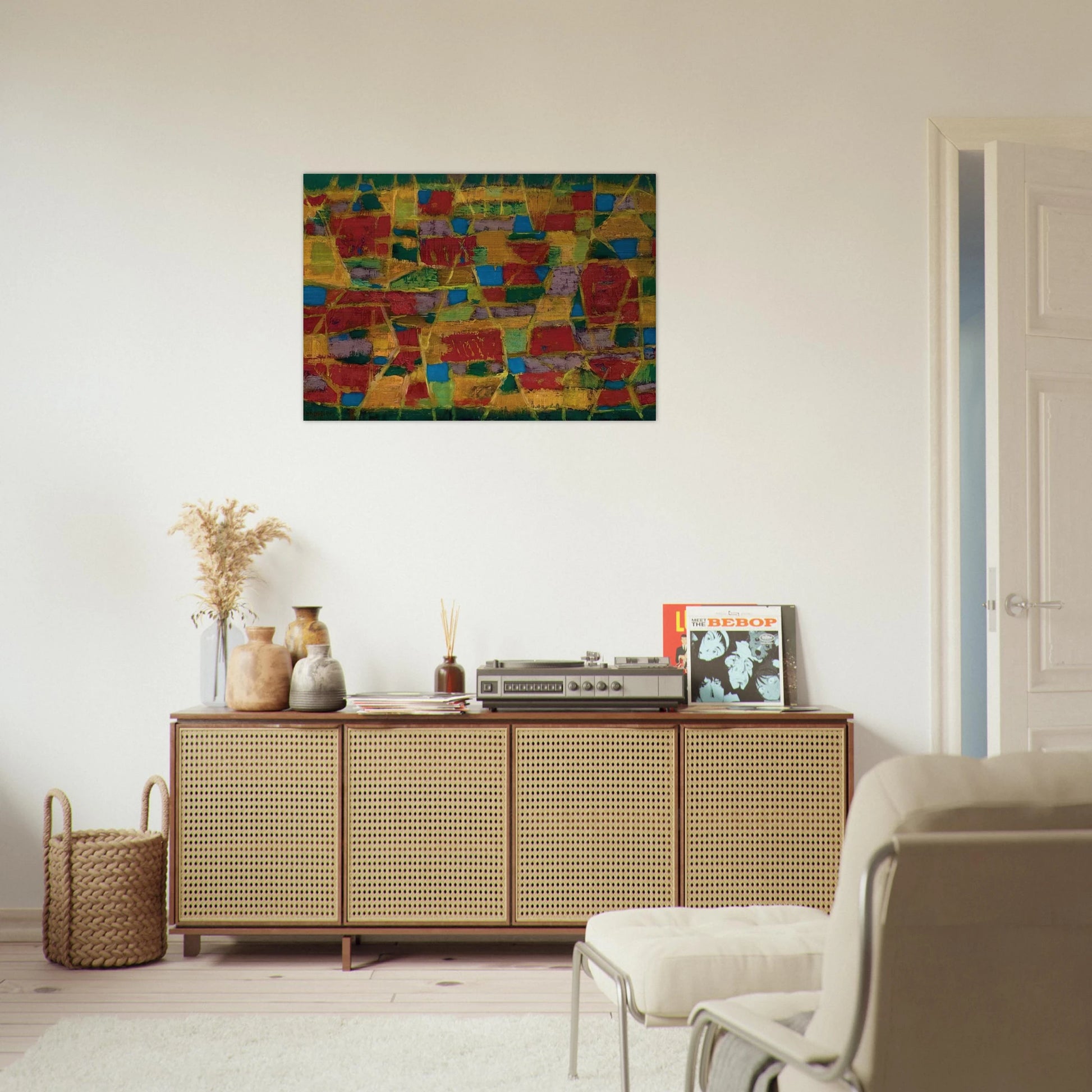 Champs de blé - 1949 - Alfred Manessier Brushed Aluminum Print - 70x100 cm / 28x40 inches | Alfred Manessier Aluminum Print | Alfred Manessier Prints