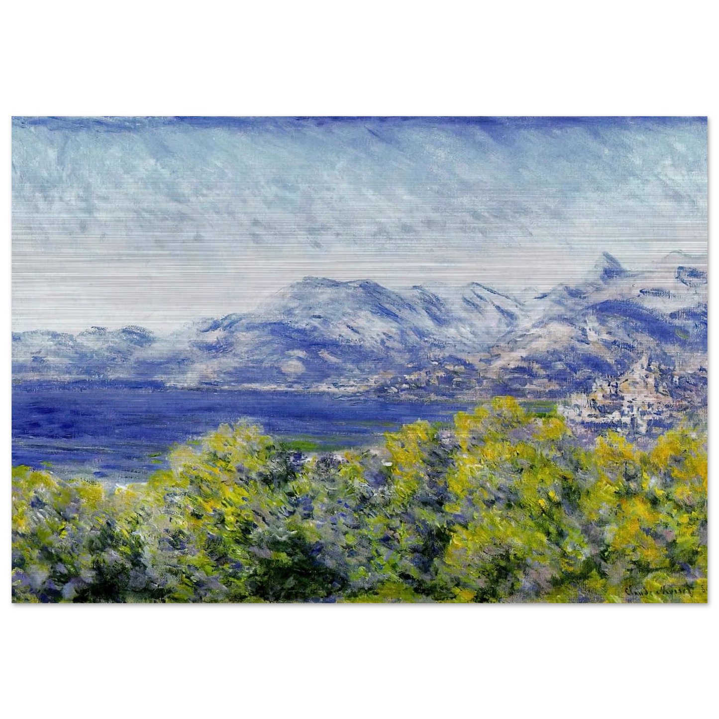 View of Ventimiglia - claude monet Brushed Aluminum Print - 70x100 cm / 28x40 inches | claude monet Aluminum Print | claude monet Prints
