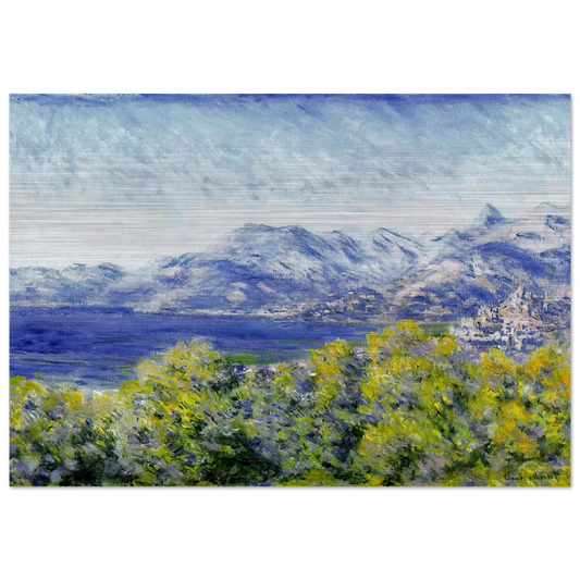 View of Ventimiglia - claude monet Brushed Aluminum Print - 70x100 cm / 28x40 inches | claude monet Aluminum Print | claude monet Prints