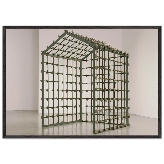 POTATO HOUSE KARTOFFELHAUS 1967 - Sigmar Polke 70x100 cm / 28x40 inches Framed Art Print – Black Wooden Frame