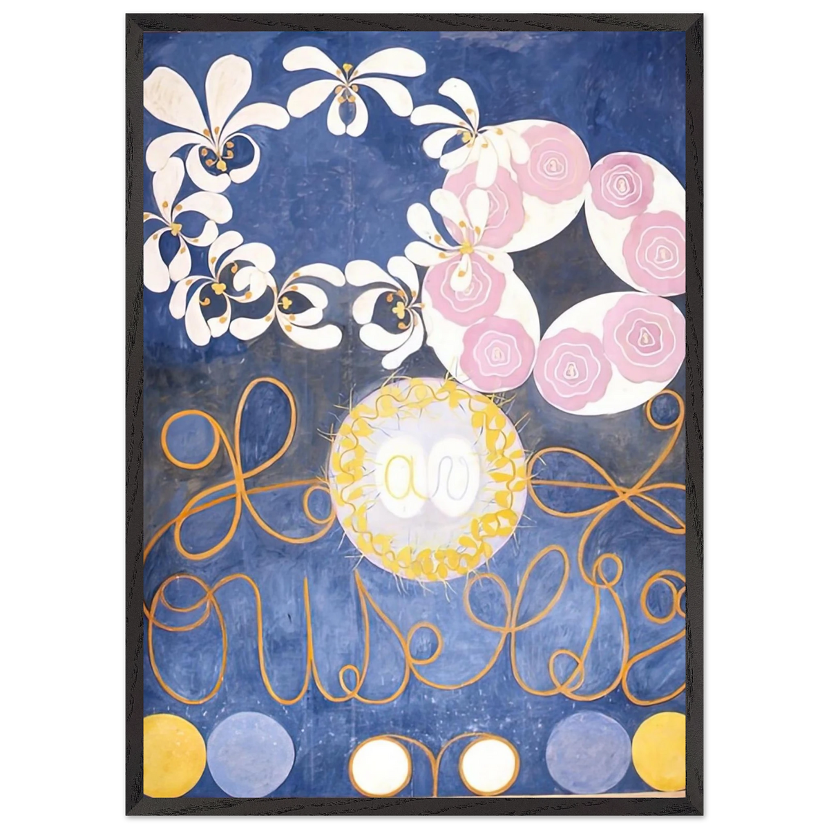 Hilma af Klint - THE TEN LARGEST 1907 Wall art - 30x40 cm / 12x16 inches - Premium Wooden Framed Poster With Fine Art Paper - Wood frame