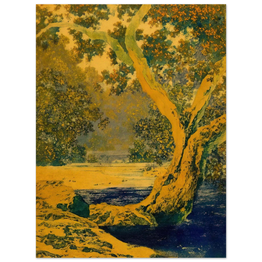 Maxfield Parrish - Study for Autumn Brook Wall Art - 21x29.7 cm / 8x12" - Fine Art Poster - -