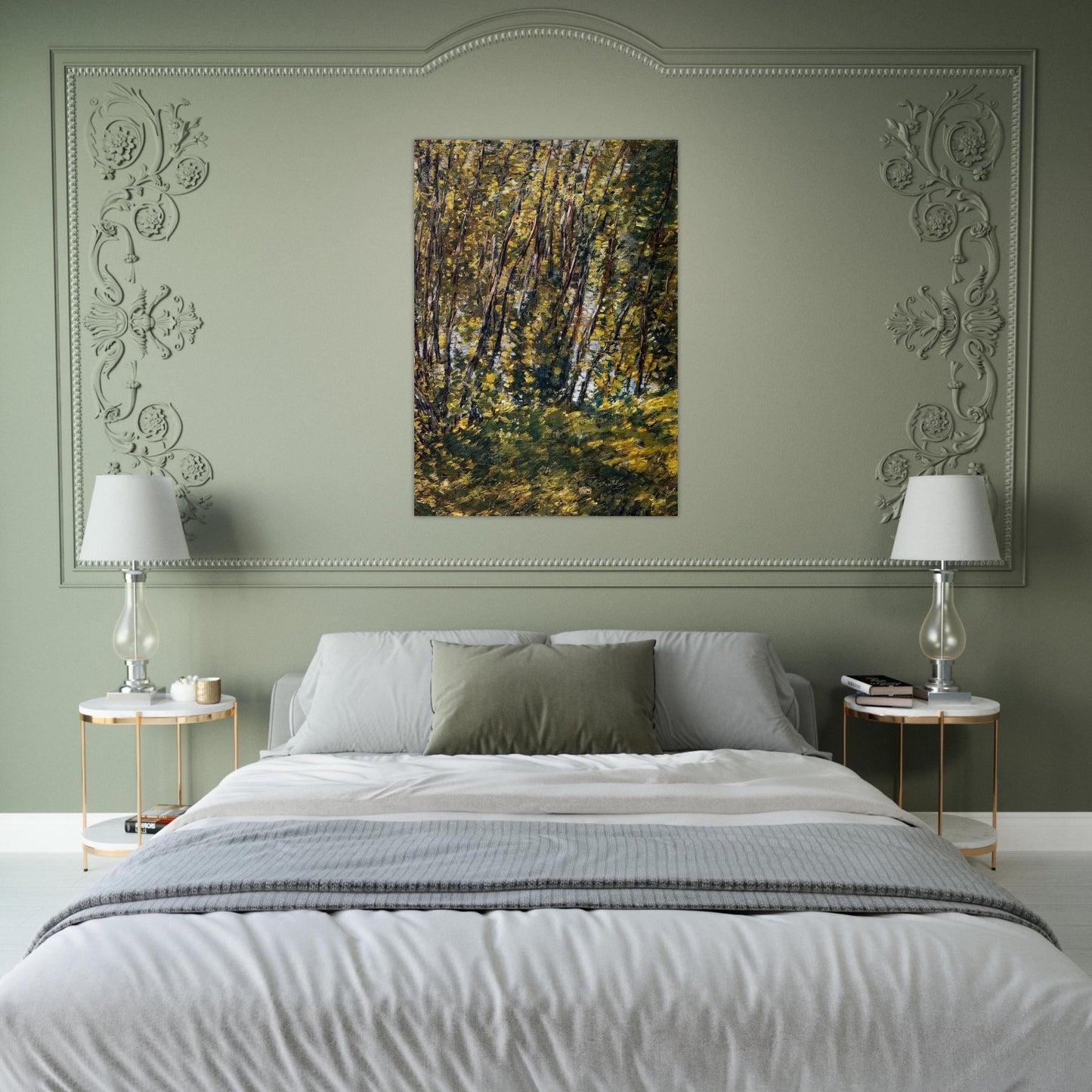 Nude in Sunlilt Wood - Childe Hassam Brushed Aluminum Print - 70x100 cm / 28x40 inches | Childe Hassam Aluminum Print | Childe Hassam Prints