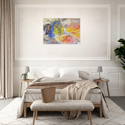 GLASS AND SHELLS 1990 - Janet Fish Acrylic Print - 70x100 cm / 28x40″ inches | Janet Fish Wall Art | Janet Fish Prints