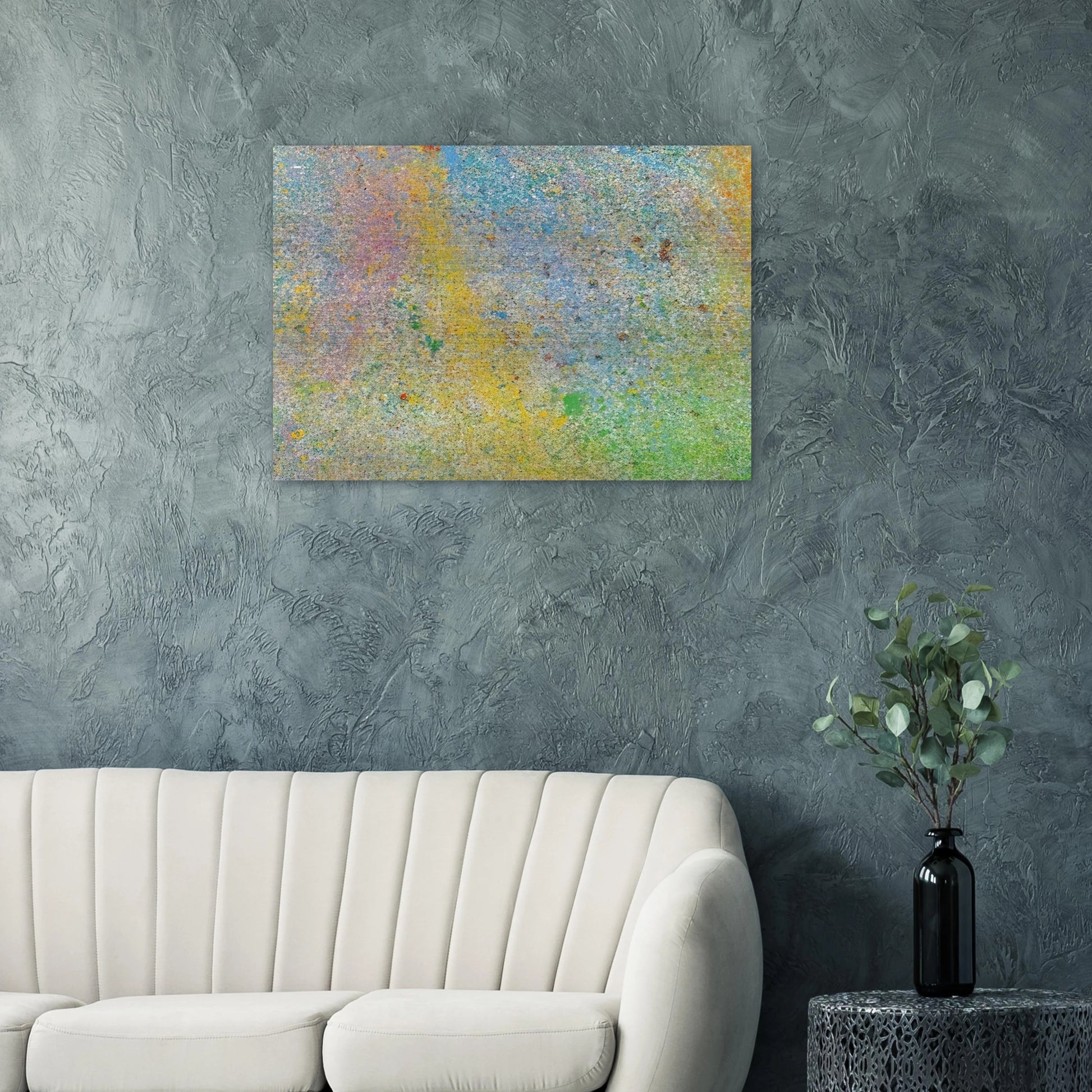 Milky Way - 1966 - Walasse Ting Brushed Aluminum Print - 70x100 cm / 28x40 inches | Walasse Ting Aluminum Print | Walasse Ting Prints