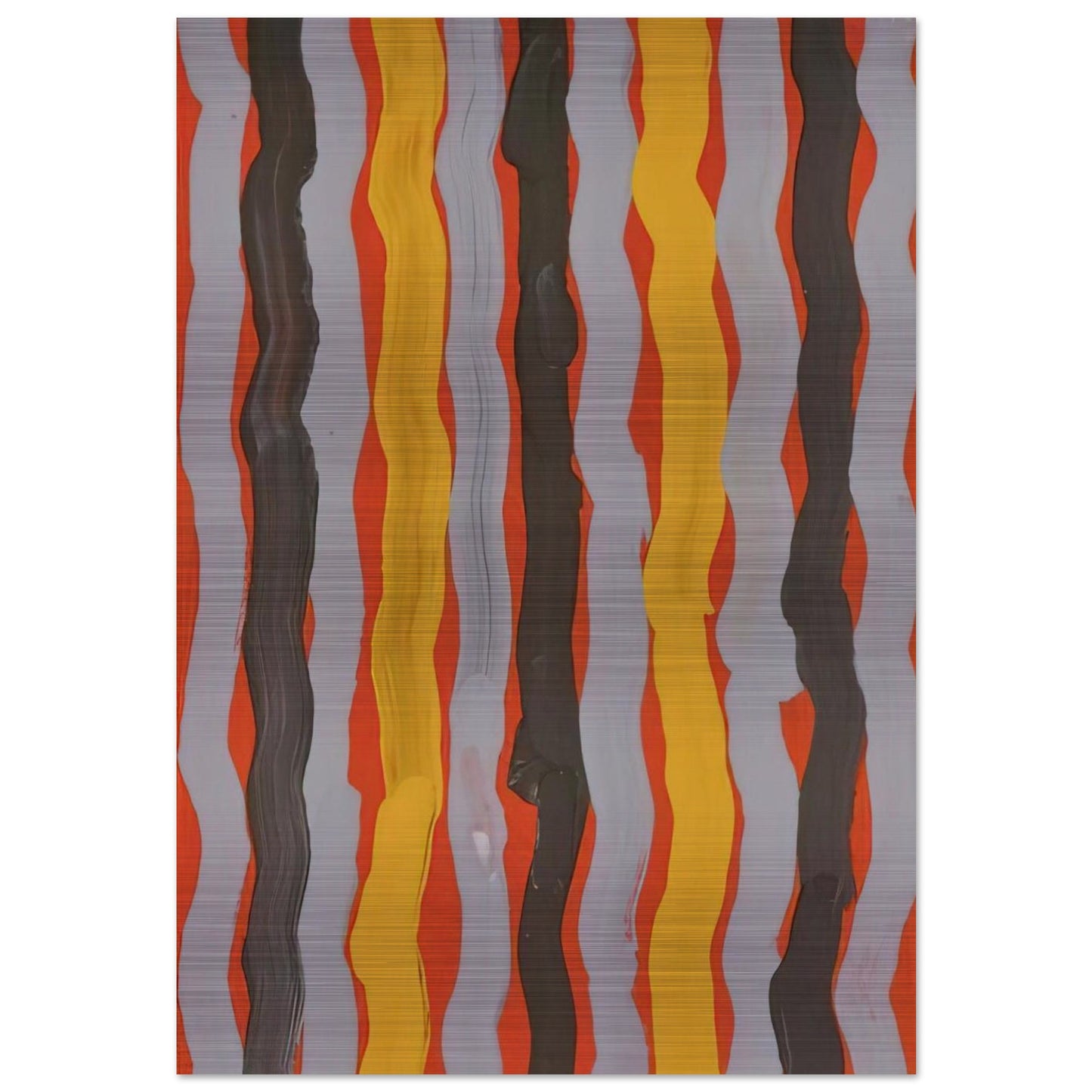 Dream Lance - 2001 - Clifford Possum Tjapaltjarri Brushed Aluminum Print - 70x100 cm / 28x40 inches | Clifford Possum Tjapaltjarri Aluminum Print | Clifford Possum Tjapaltjarri Prints