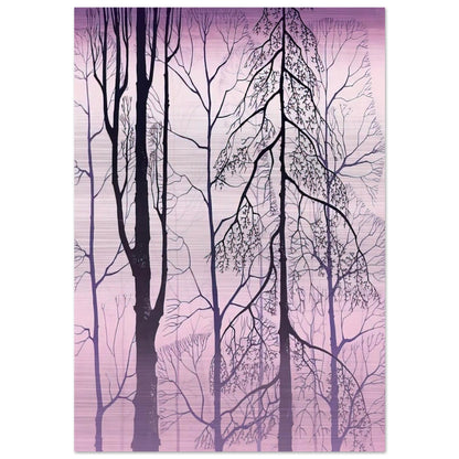 Winter woods - Eyvind Earle Brushed Aluminum Print - 70x100 cm / 28x40 inches | Eyvind Earle Aluminum Print | Eyvind Earle Prints
