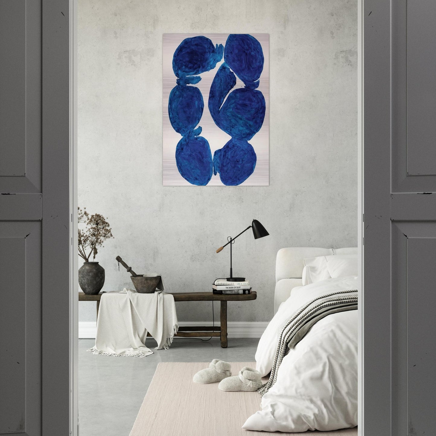 Meun - 1967 - Simon Hantai Brushed Aluminum Print - 70x100 cm / 28x40 inches | Simon Hantai Aluminum Print | Simon Hantai Prints