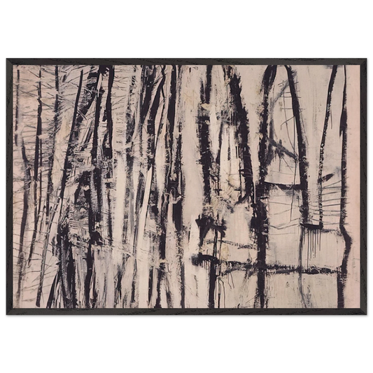 Quarzeat - Cy Twombly 70x100 cm / 28x40 inches Framed Art Print – Black Wooden Frame