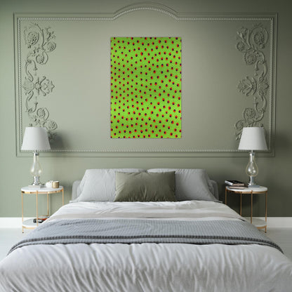 FIELDS IN SPRING 1988 - Yayoi Kusama Brushed Aluminum Print - 70x100 cm / 28x40 inches | Yayoi Kusama Aluminum Print | Yayoi Kusama Prints
