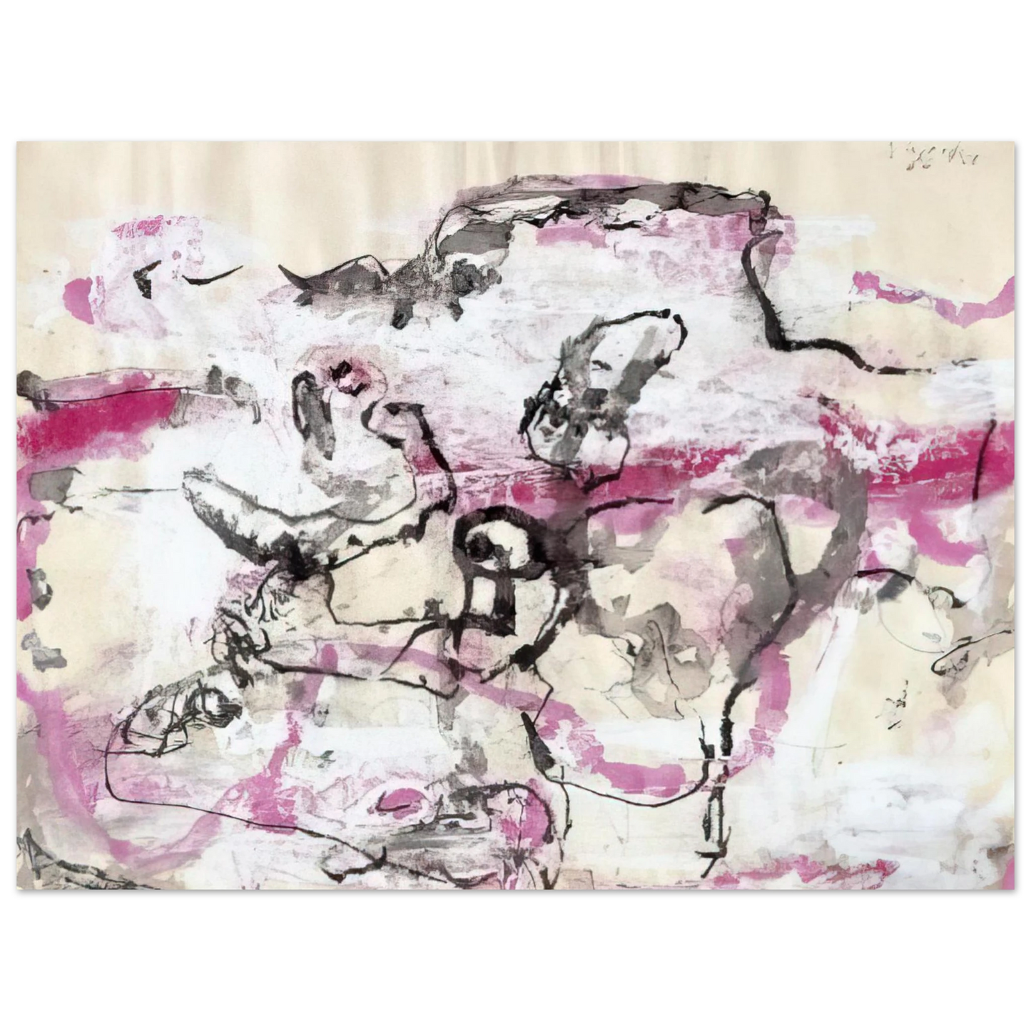 Emil Schumacher - EL-IX - 1966  75x100 cm / 30x40inches Fine Art Poster
