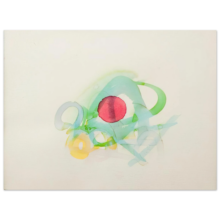 Luis Feito - UNTITLED RED GREEN YELLOW AND BLUE  75x100 cm / 30x40inches Fine Art Poster