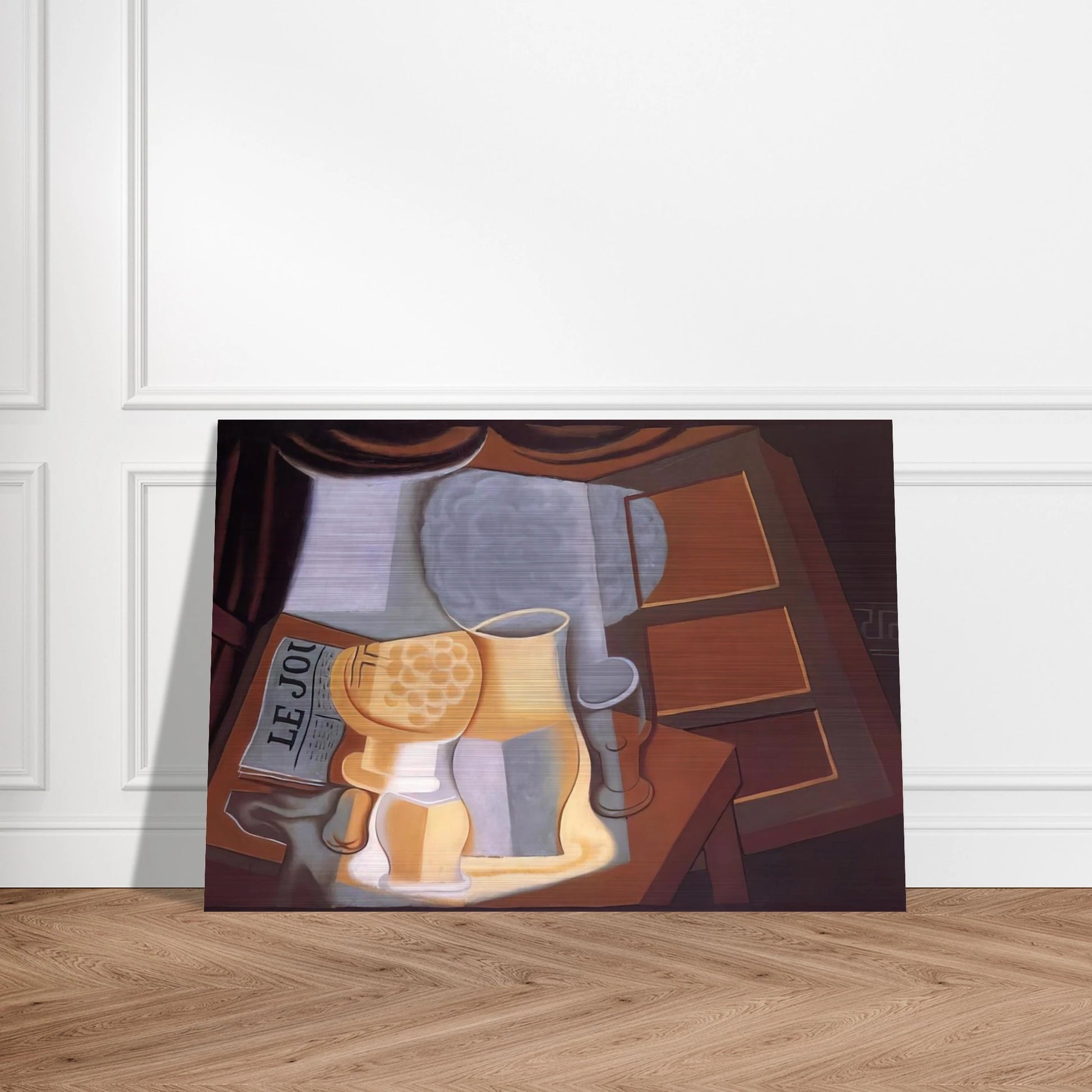 THE TABLE IN FRONT OF THE WINDOW 1921 - Juan Gris Brushed Aluminum Print - 70x100 cm / 28x40 inches | Juan Gris Aluminum Print | Juan Gris Prints
