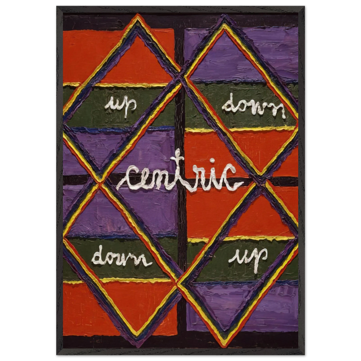 Interlacing Colors I - 1959 - Alfred Jensen 70x100 cm / 28x40 inches Framed Art Print – Black Wooden Frame