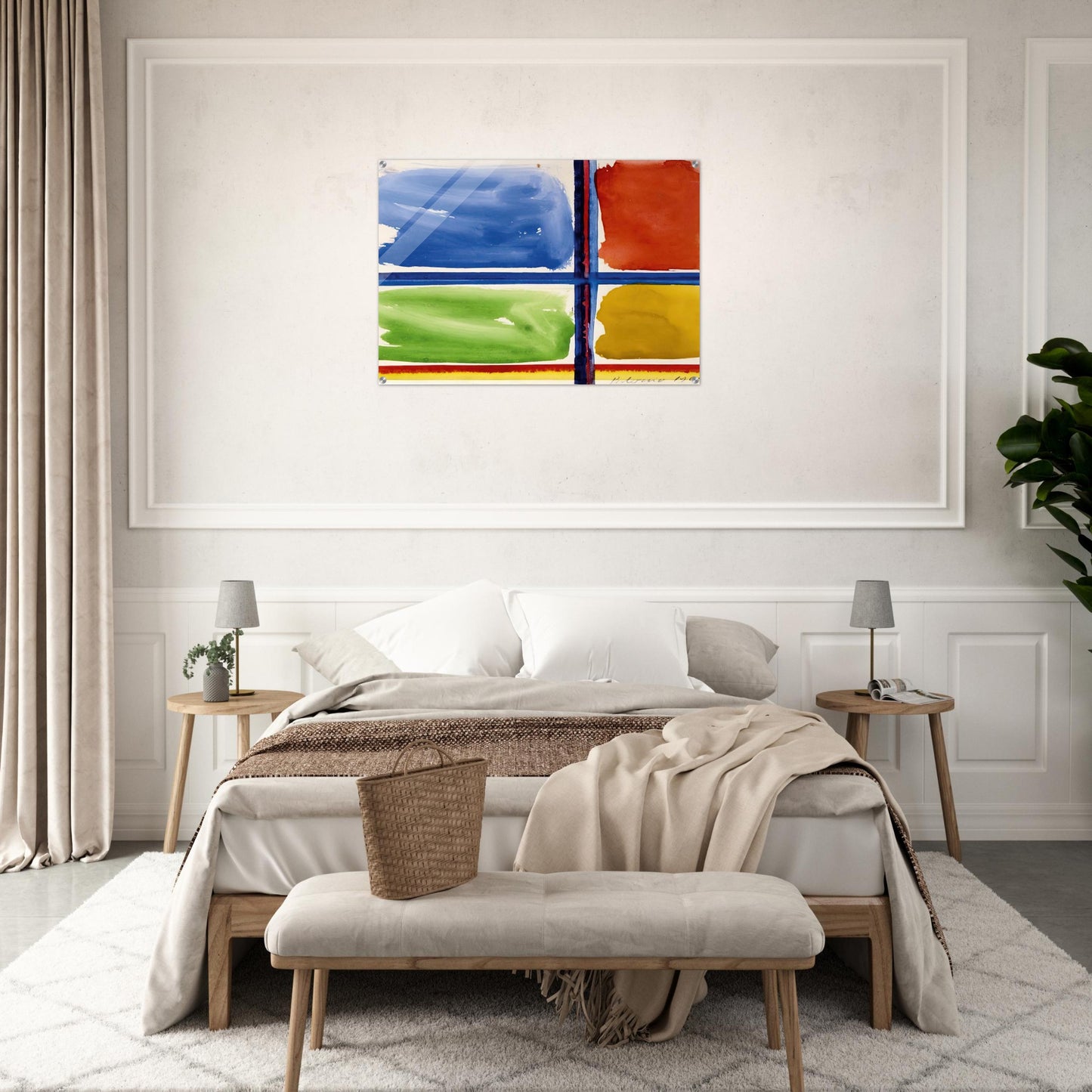 Fensterkreuz II - 1966 - Blinky Palermo Acrylic Print - 70x100 cm / 28x40″ inches