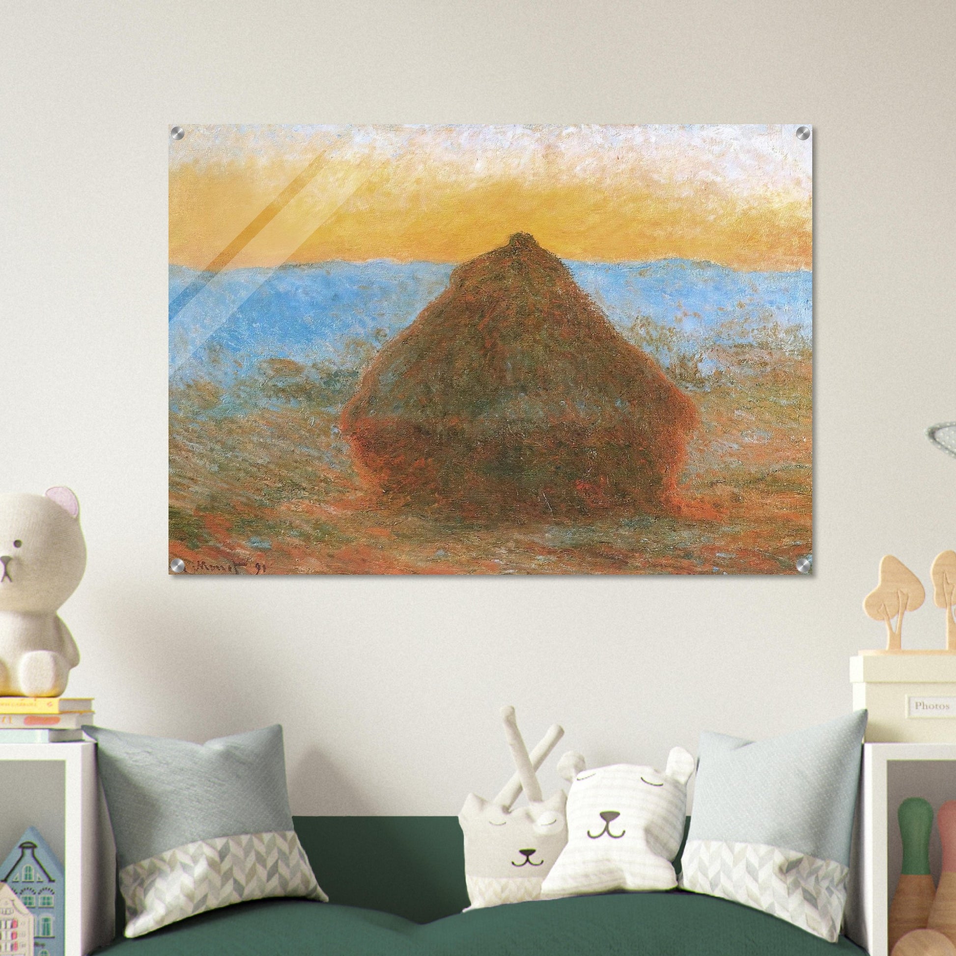 Grainstack - claude monet Acrylic Print - 70x100 cm / 28x40″ inches | claude monet Wall Art | claude monet Prints