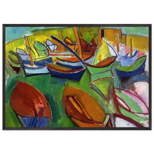 MARTIGUES 1907 - Raoul Dufy 70x100 cm / 28x40 inches Framed Art Print – Black Wooden Frame
