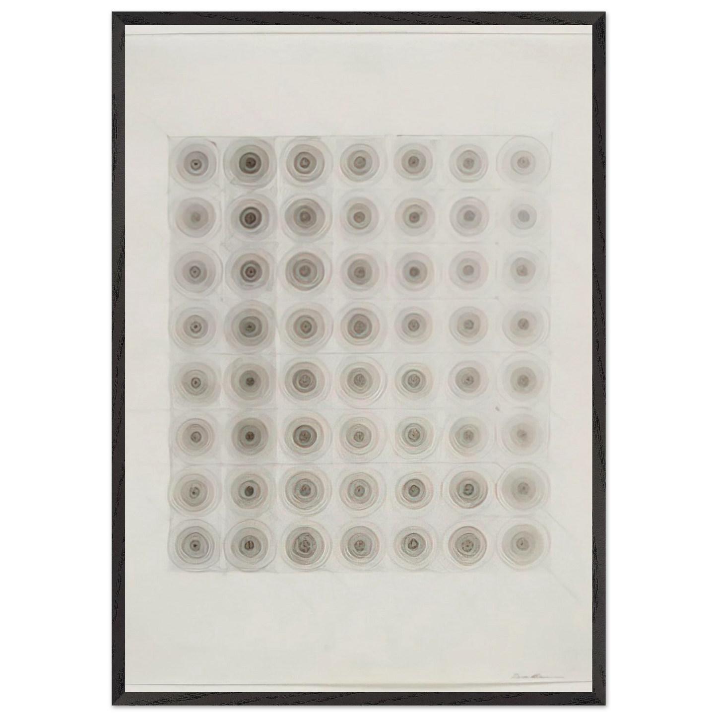 UNTITLED 1966 N2 - Eva Hesse 70x100 cm / 28x40 inches Framed Art Print – Black Wooden Frame